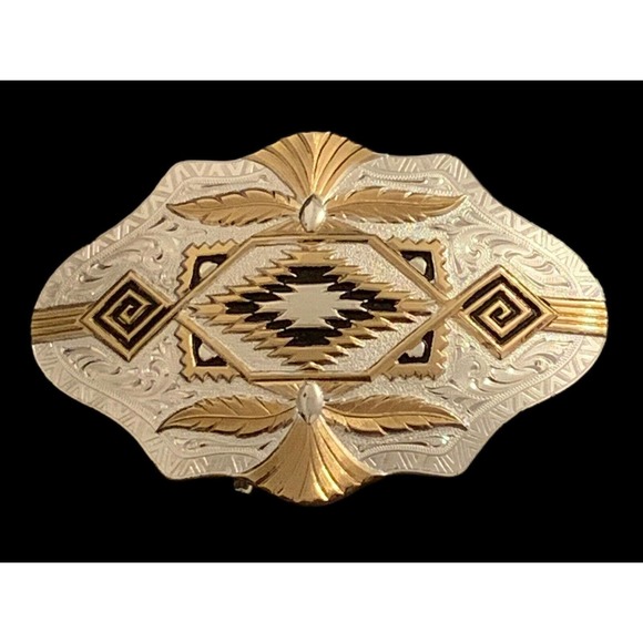 SOLD!!! Sold!!MONTANA SILVERSMITHS Silver Plated~Western belt buckle~ Columbus - Picture 3 of 12